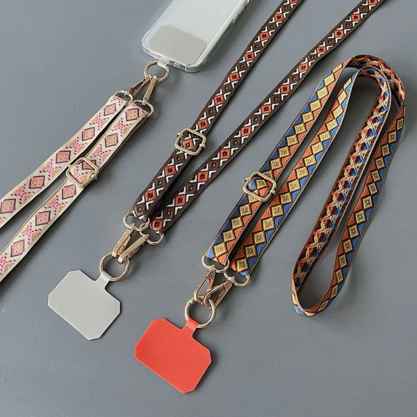 my-11134207-7rasc-m9p7zos4d4h1a6.webp Vintage Adjustable Crossbody Mobile Phone Lanyard Camera Lanyard Hanging Neck Rope Lanyard With Spring Clip