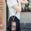 Cross body mobile phone lanyard braided rope 8mm anti lost