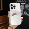 Cute Sleeping Cat Dog Couple Pattern Clear Frosted Case for Iphone