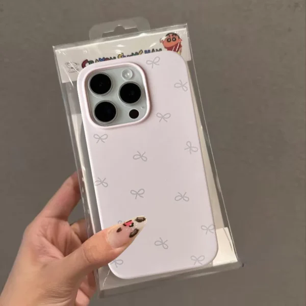 Creative Cartoon Candy Bow Trendy Brand Simple Cute Bow Case Compatible for iPhone