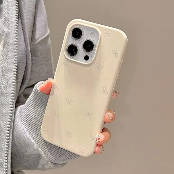 Creative Cartoon Candy Bow Trendy Brand Simple Cute Bow Case Compatible for iPhone