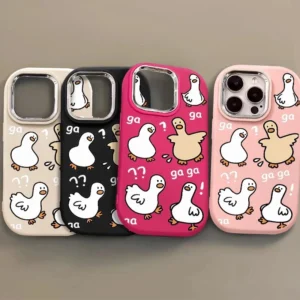 sg-11134201-7rdy2-mdb63zj44svw25.webp Hand Drawn Fun Little White Duck Phone Case Compatible for Iphone