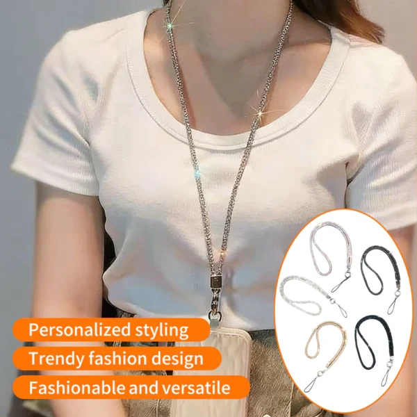 sg-11134201-8261k-mjew61ec8d1hea.webp Trendy Rhinestone Phone Chain Fashionable Necklace Strap for Phones