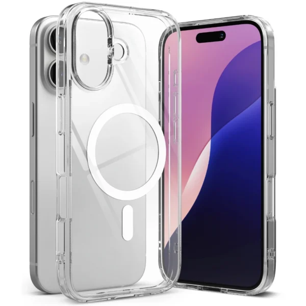 Fusion Magnetic for iPhone 16 Plus 16 Clear Scratch Resistant Protective Cover Case